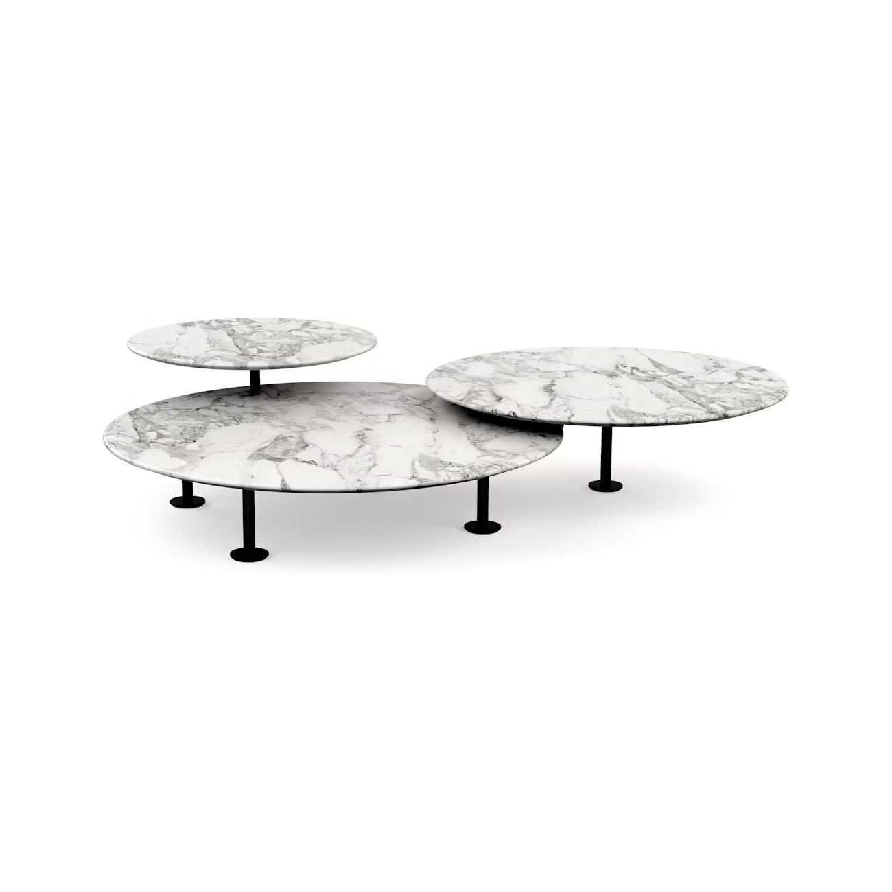 KNOLL GRASSHOPPER TRIPLE-TOP TABLE BASSE