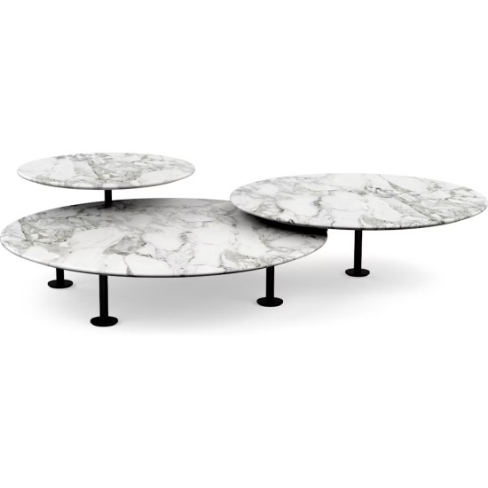 KNOLL GRASSHOPPER TRIPLE-TOP TABLE BASSE
