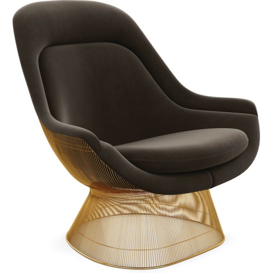 KNOLL PLATNER EASY CHAIR GOLD