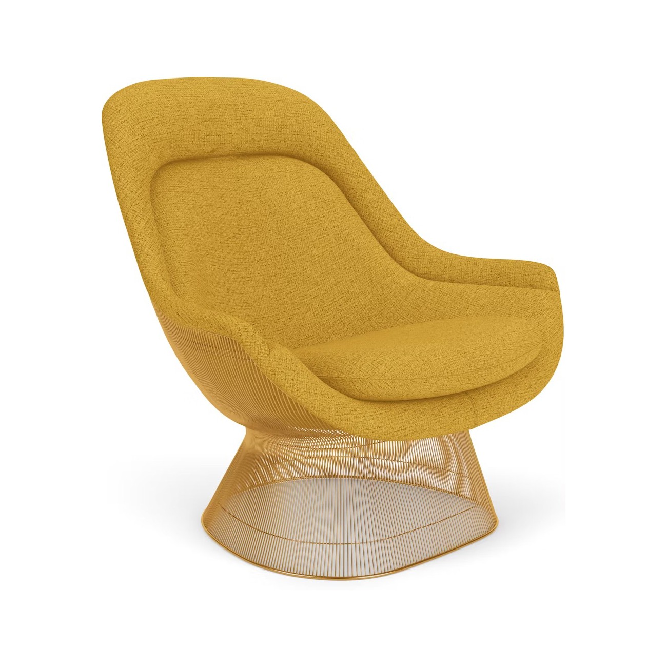KNOLL PLATNER EASY CHAIR GOLD