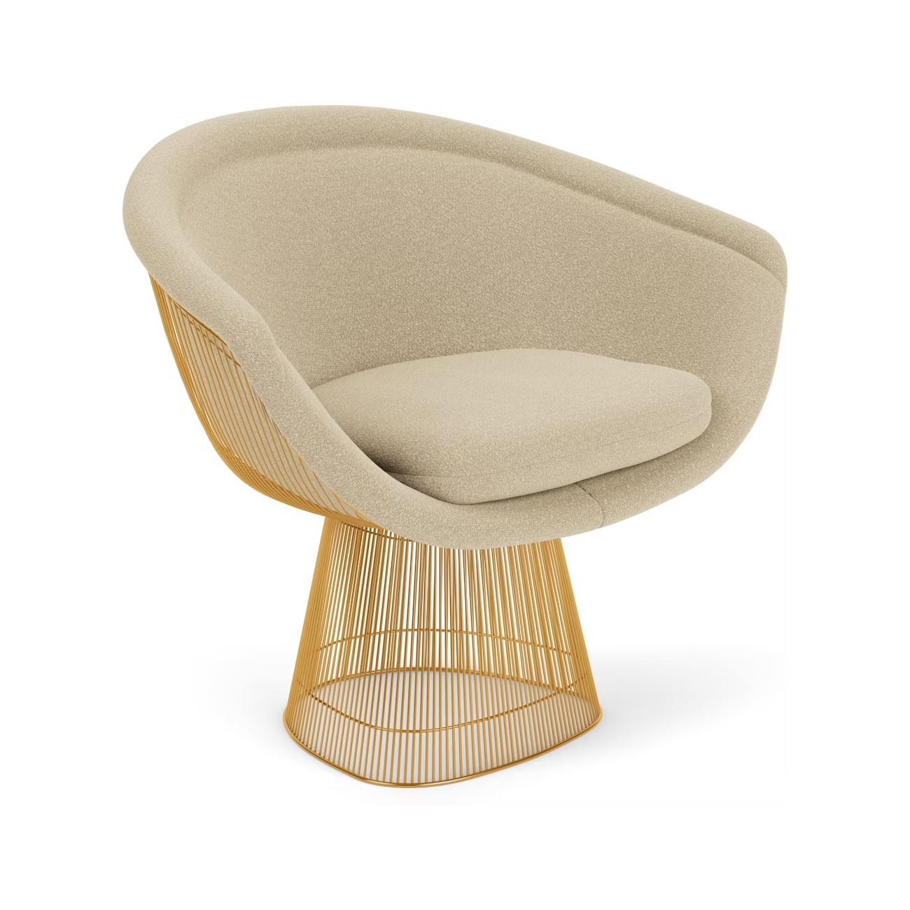 KNOLL PLATNER LOUNGE CHAIR GOLD BASE
