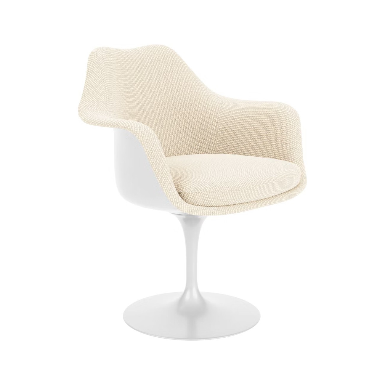KNOLL TULIP SWIVEL UPHOLSTERED ARMCHAIR