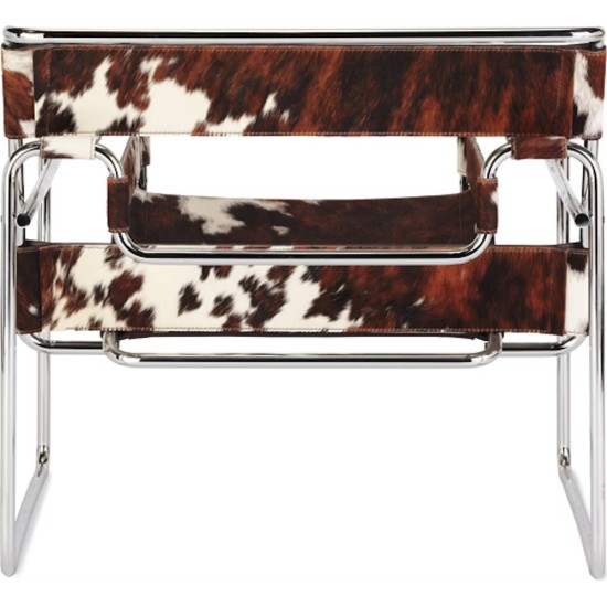 KNOLL WASSILY HAIRED HIDE FAUTEUIL