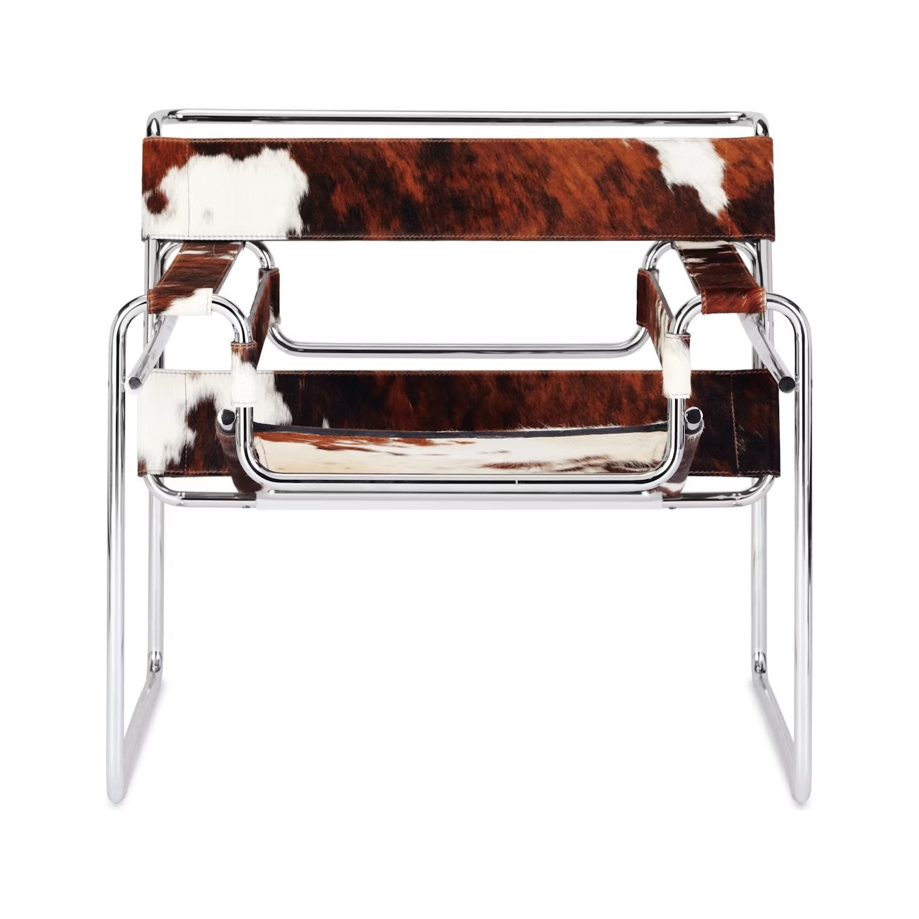 KNOLL WASSILY HAIRED HIDE FAUTEUIL
