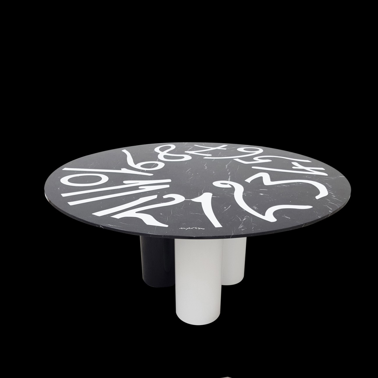 CLETO MUNARI TABLE BLACK NUMBERS