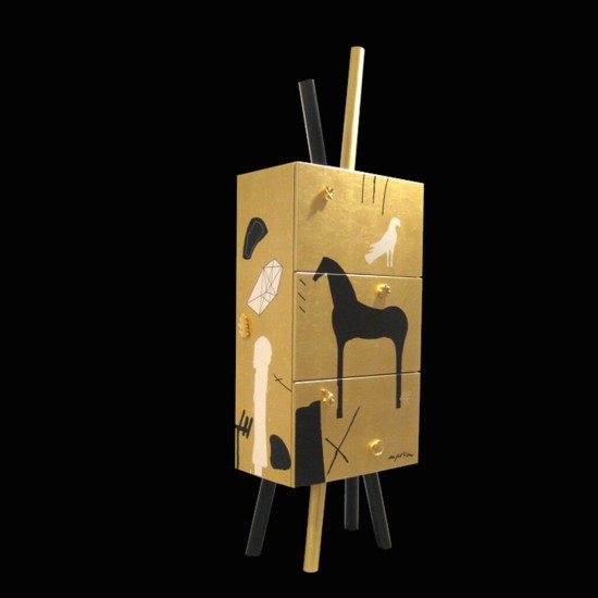 CLETO MUNARI GOLD CABINET CRÉDENCE
