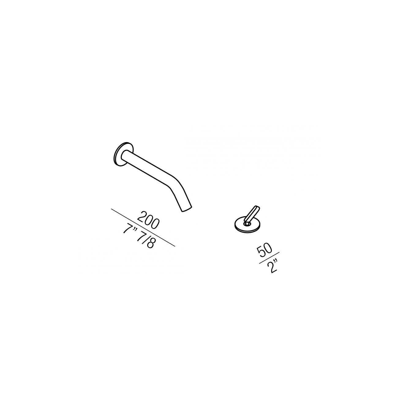 AGAPE SQUARE RUBINETTO A PARETE