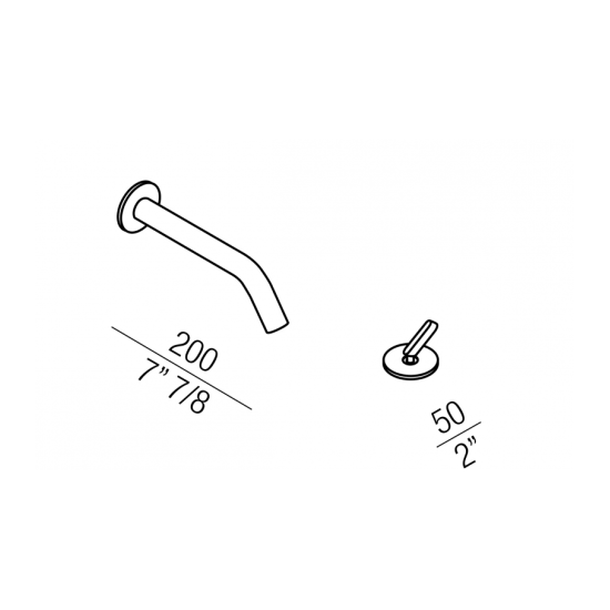 AGAPE SQUARE RUBINETTO A PARETE