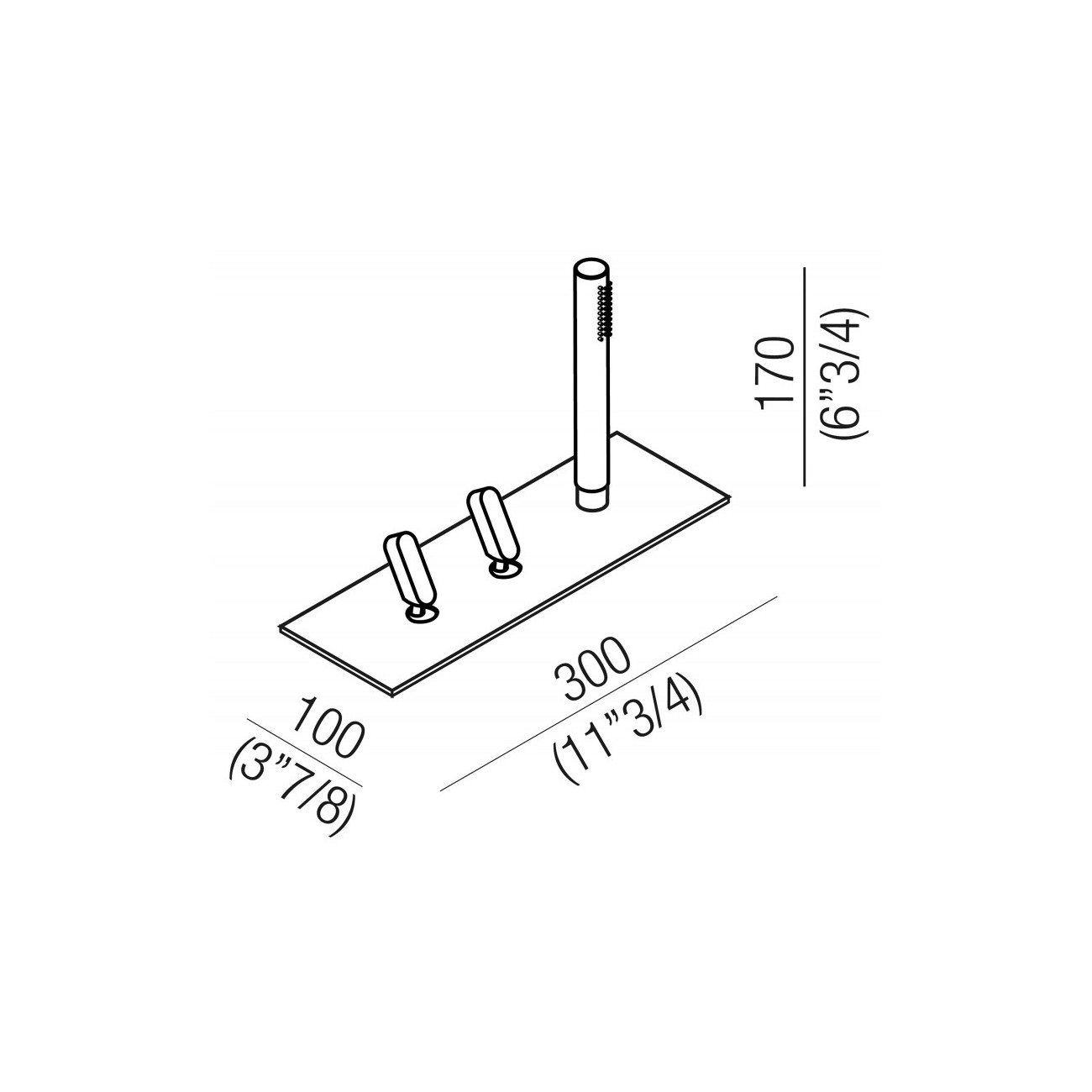 AGAPE SQUARE ROBINET BORD BAIGNOIRE