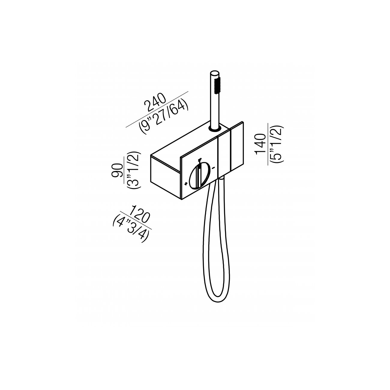AGAPE SEN RUBINETTO TERMOSTATICO (A PARETE A DUE VIE)