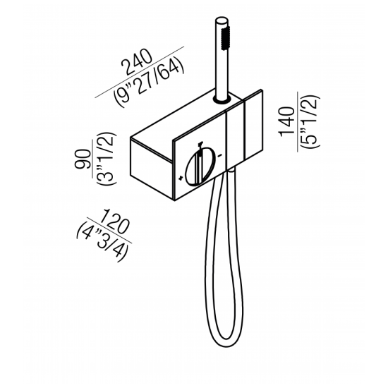 AGAPE SEN RUBINETTO TERMOSTATICO (A PARETE A DUE VIE)