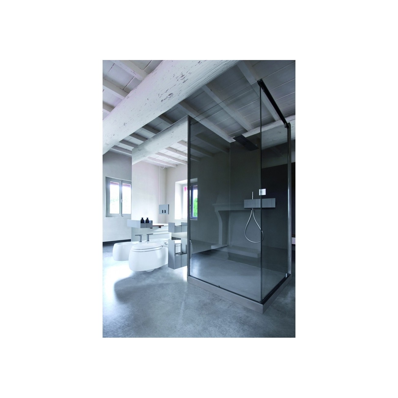 AGAPE PLAN‑A SHOWER ENCLOSURE IN NISCHE