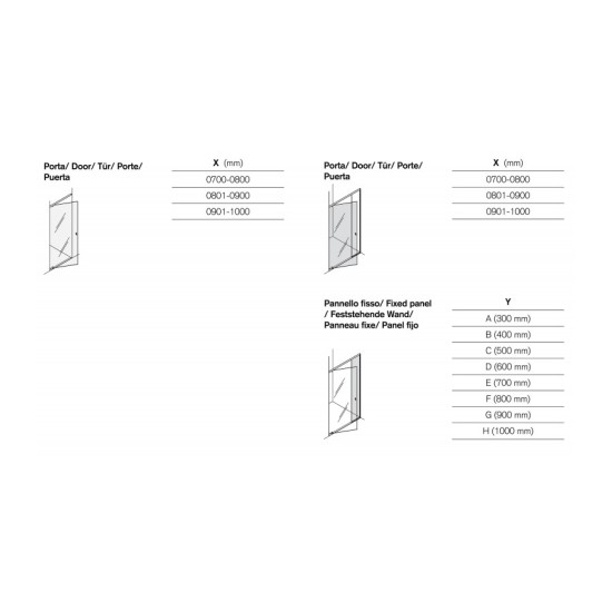 AGAPE PLAN‑A SHOWER ENCLOSURE IN NISCHE