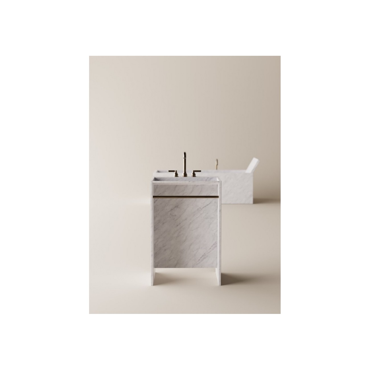 AGAPE LAVABO À COLONNE FACE À FACE