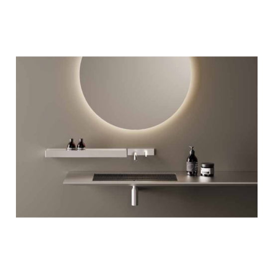 AGAPE ELL INOX WALL‑MOUNTED WASHBASIN