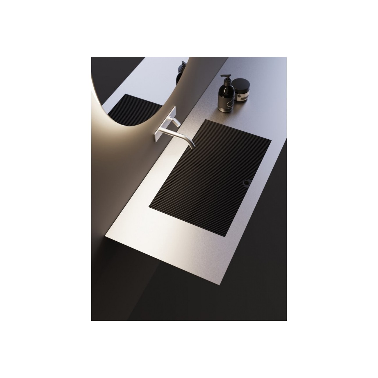 AGAPE ELL INOX WALL‑MOUNTED WASHBASIN