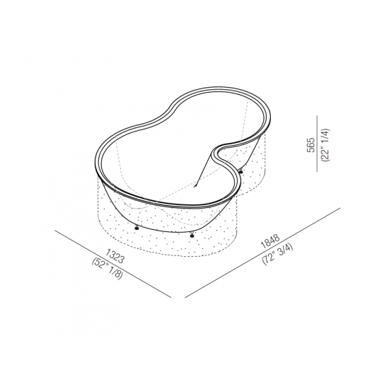 AGAPE DR BUILT‑IN BATHTUB