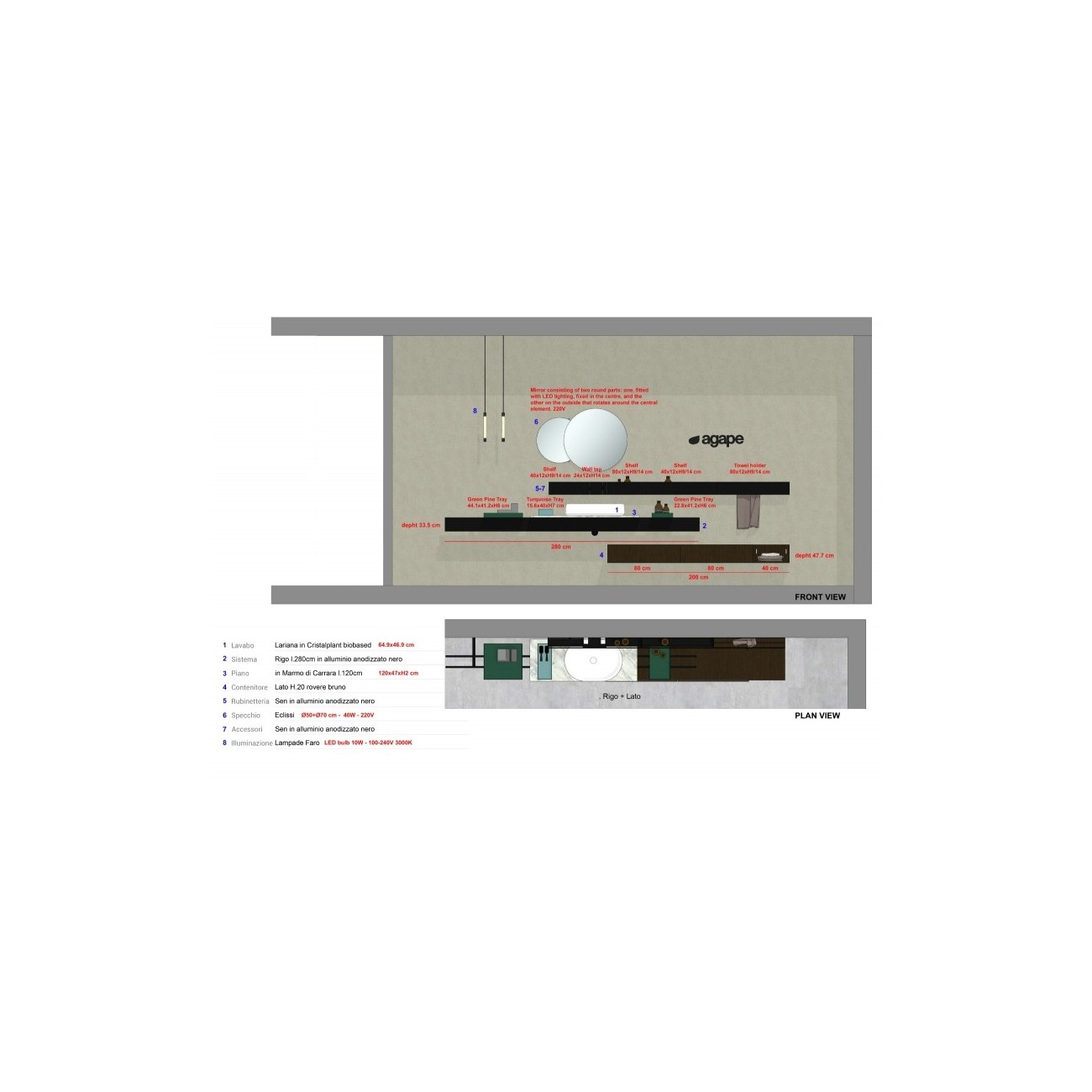 AGAPE RIGO SISTEMA BAGNO