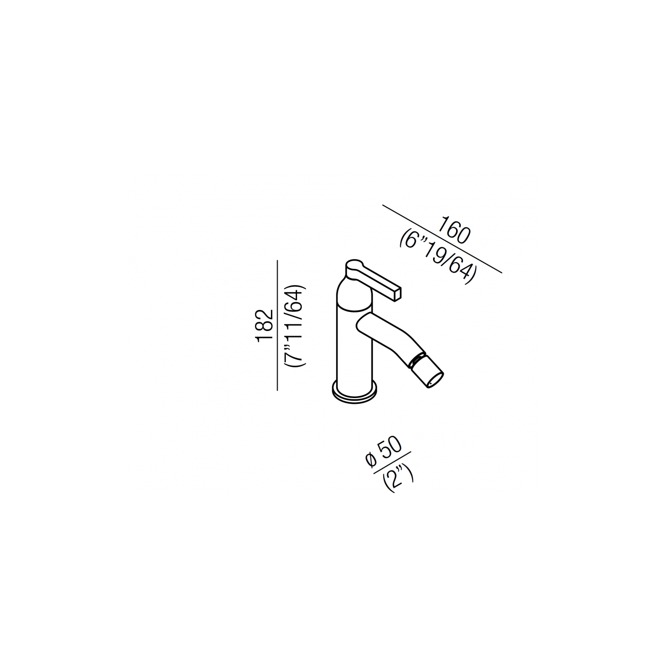 AGAPE MEMORY MIX RUBINETTO BIDET MONOFORO