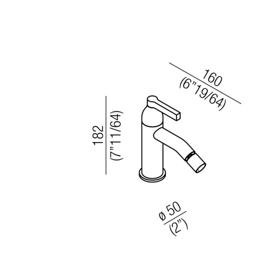 AGAPE MEMORY MIX RUBINETTO BIDET MONOFORO