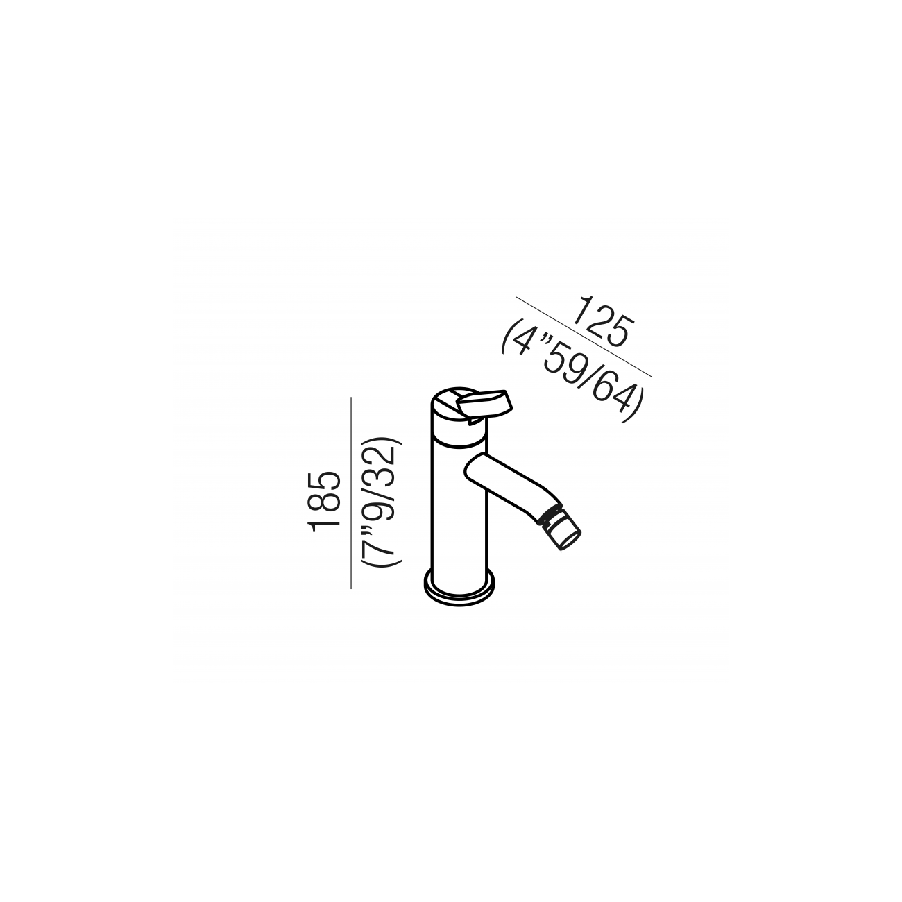 AGAPE SQUARE ROBINET MONOCOMMANDE POUR BIDET