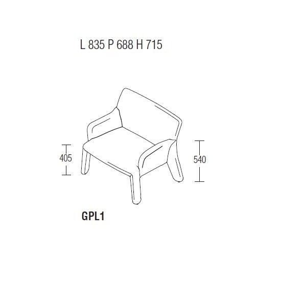 MOLTENI & C.  GLOVE-UP POLTRONA