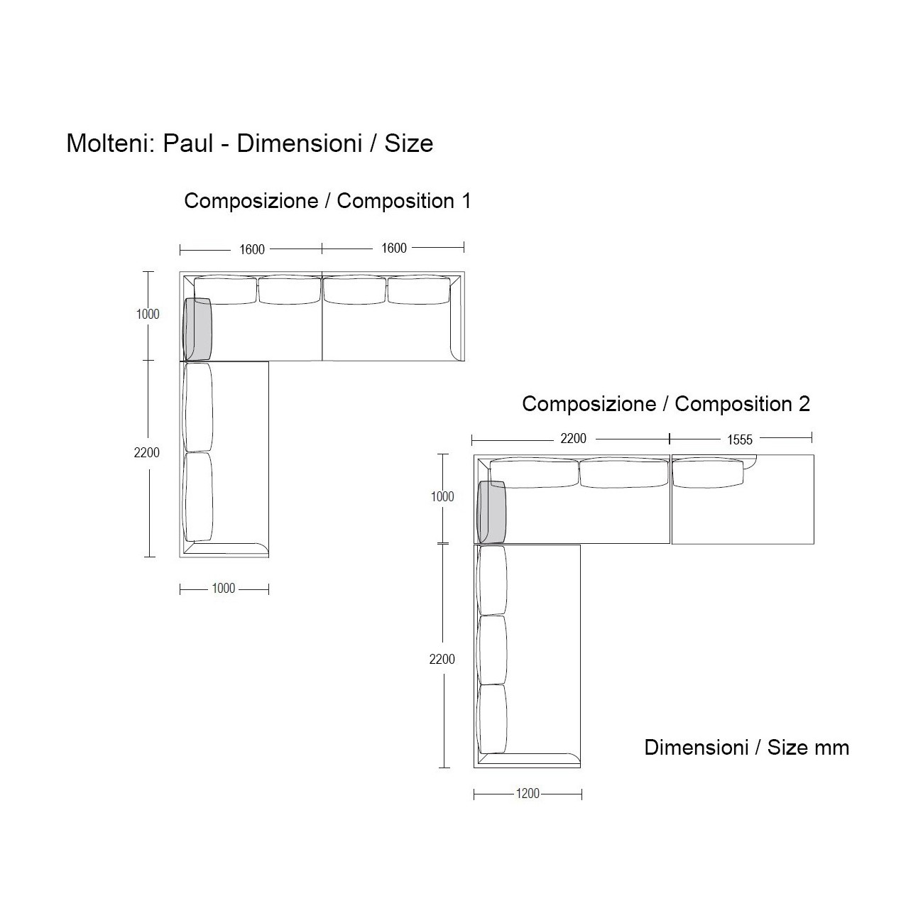 MOLTENI & C. DIVANO PAUL