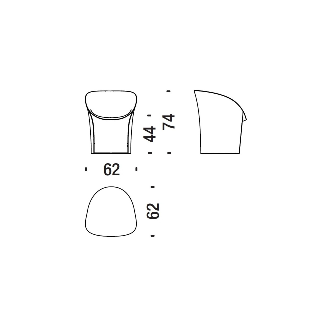 MOROSO MOON METALLIZZATA POLTRONCINA