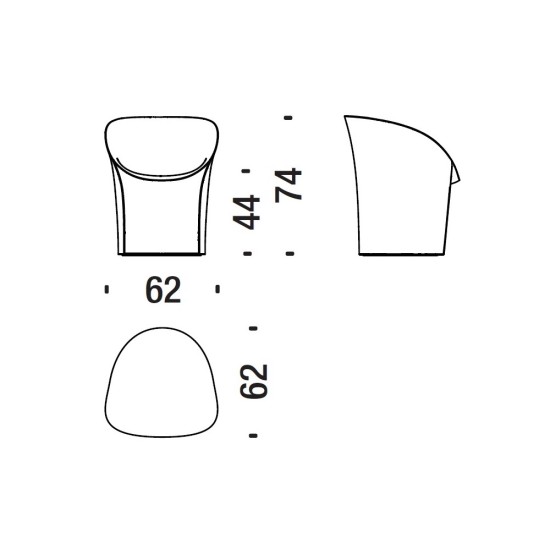 MOROSO MOON METALLIZZATA POLTRONCINA