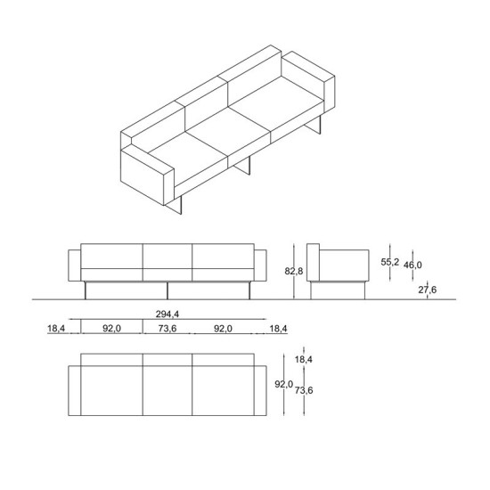 LAGO AIR DIVANO LINEARE