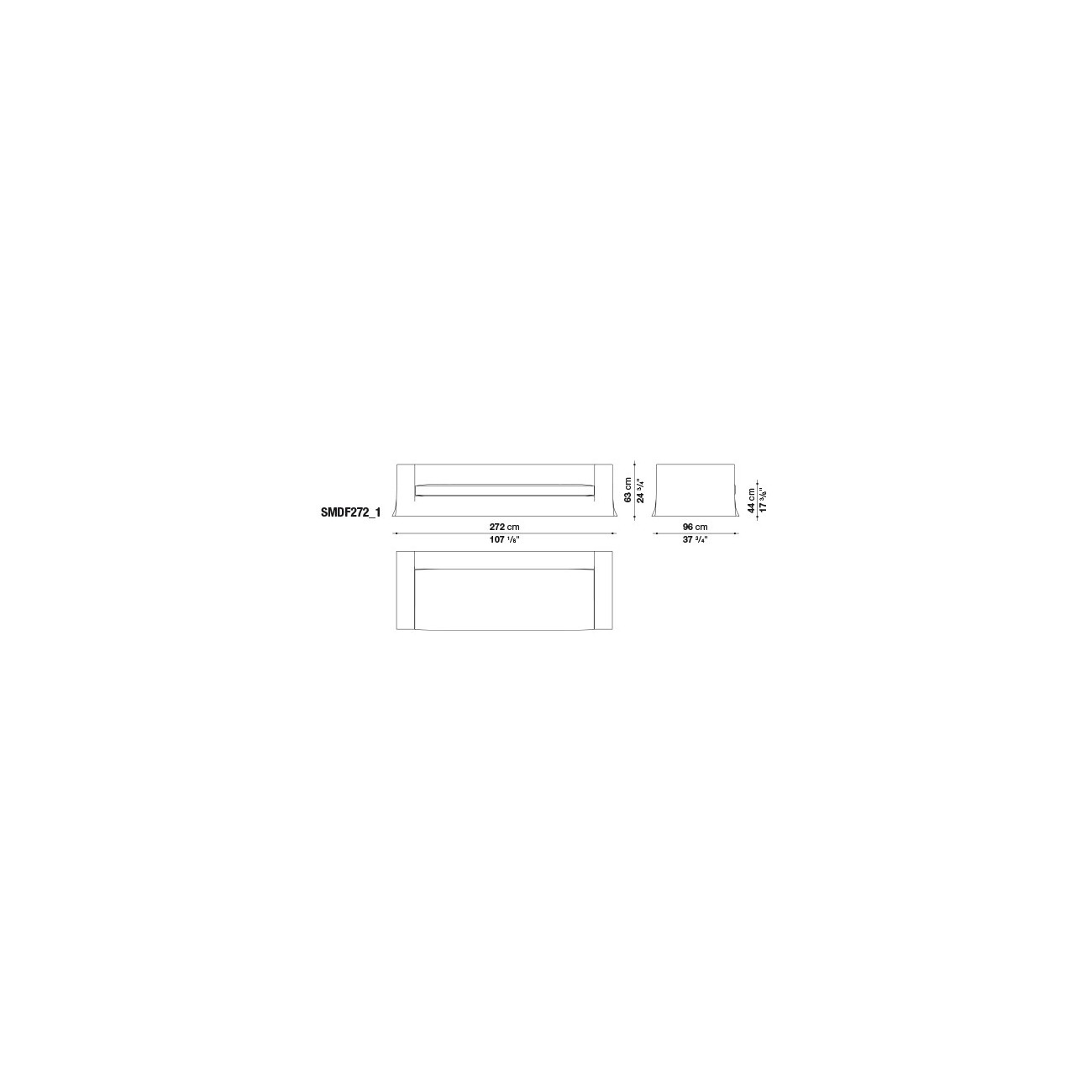 MAXALTO SIMPLEX DIVANO CM. 272