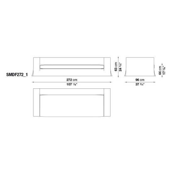 MAXALTO SIMPLEX DIVANO CM. 272