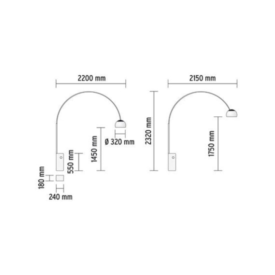 FLOS LAMPADA DA TERRA ARCO