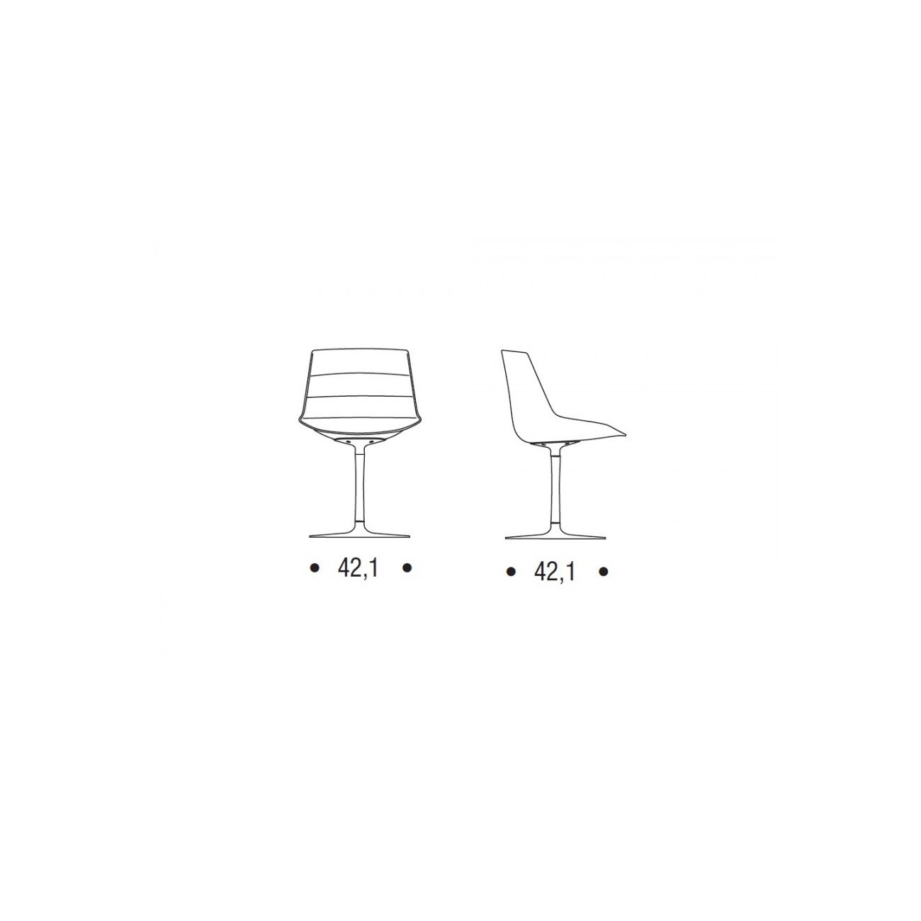 MDF SEDIA FLOW CHAIR GAMBE A STELO
