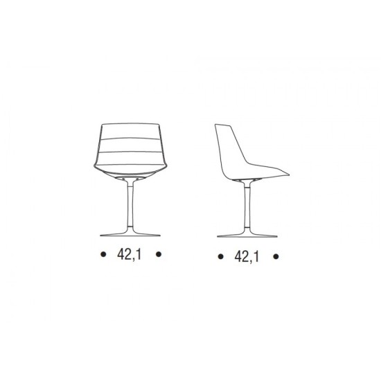 MDF SEDIA FLOW CHAIR GAMBE A STELO