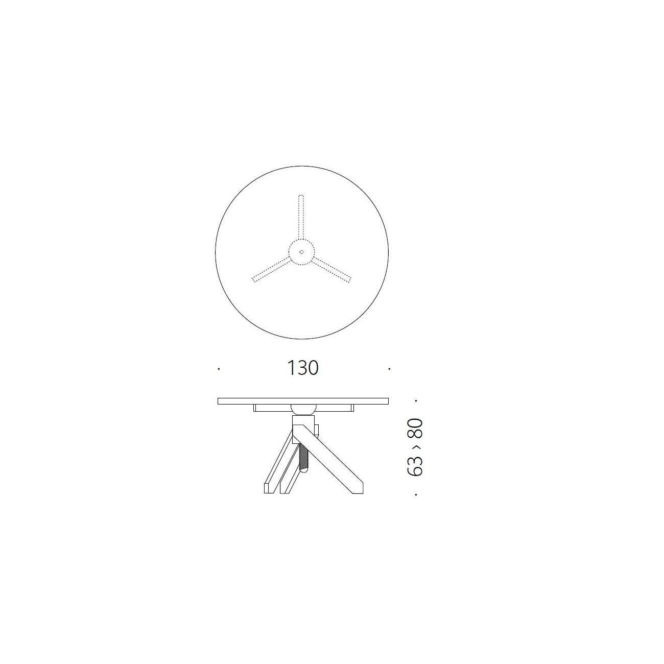 DE PADOVA TAVOLO  TONDO VIDUN