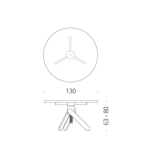 DE PADOVA TAVOLO  TONDO VIDUN