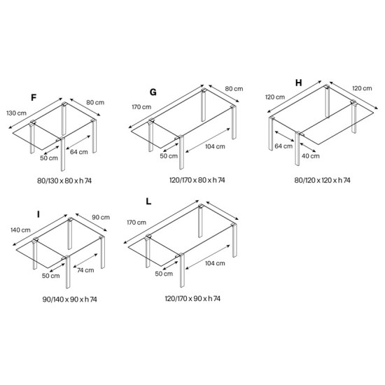TONELLI TAVOLO ALLUNGABILE LIVINGSTONE