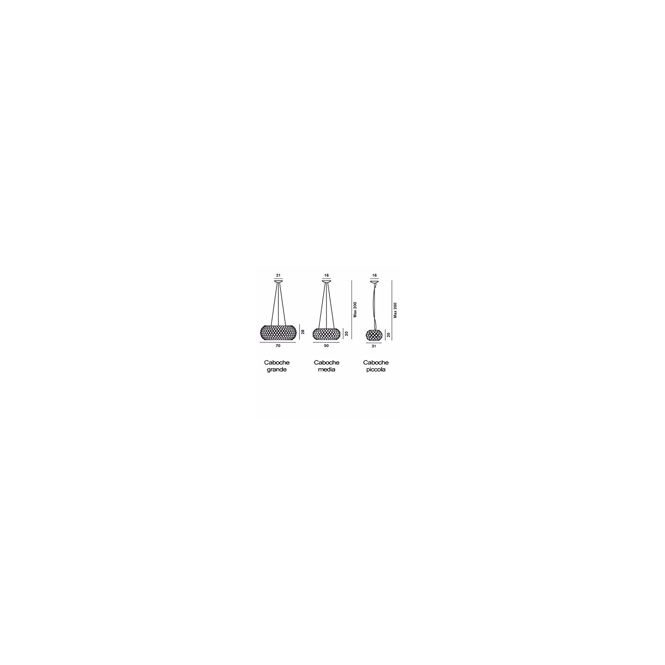 FOSCARINI LAMPADA SOSPENSIONE CABOCHE GRANDE