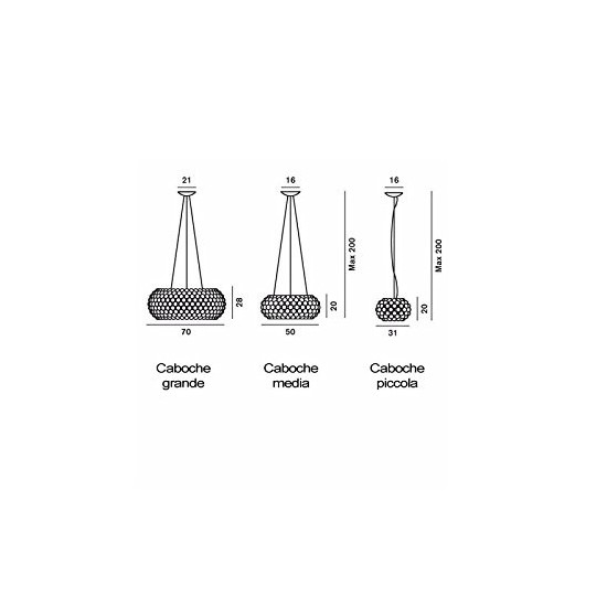 FOSCARINI LAMPADA SOSPENSIONE CABOCHE GRANDE