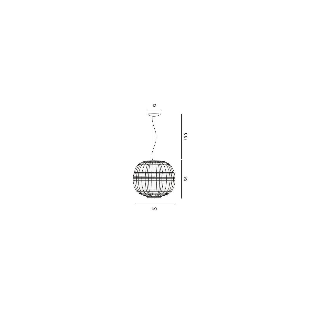 FOSCARINI LAMPADA SOSPENSIONE TARTAN
