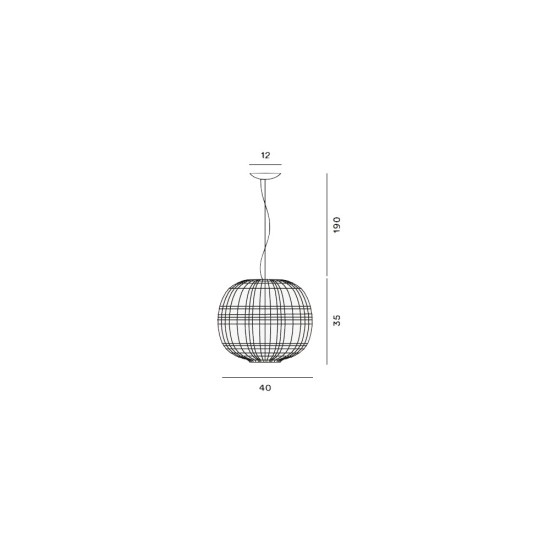 FOSCARINI LAMPADA SOSPENSIONE TARTAN