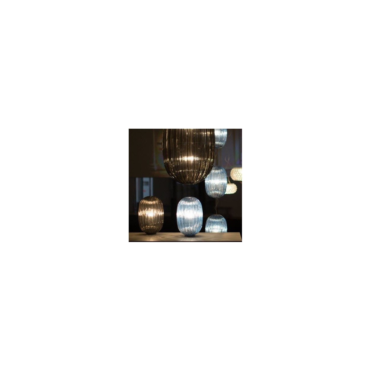 FOSCARINI LAMPADA DA TAVOLO PLASS MEDIA