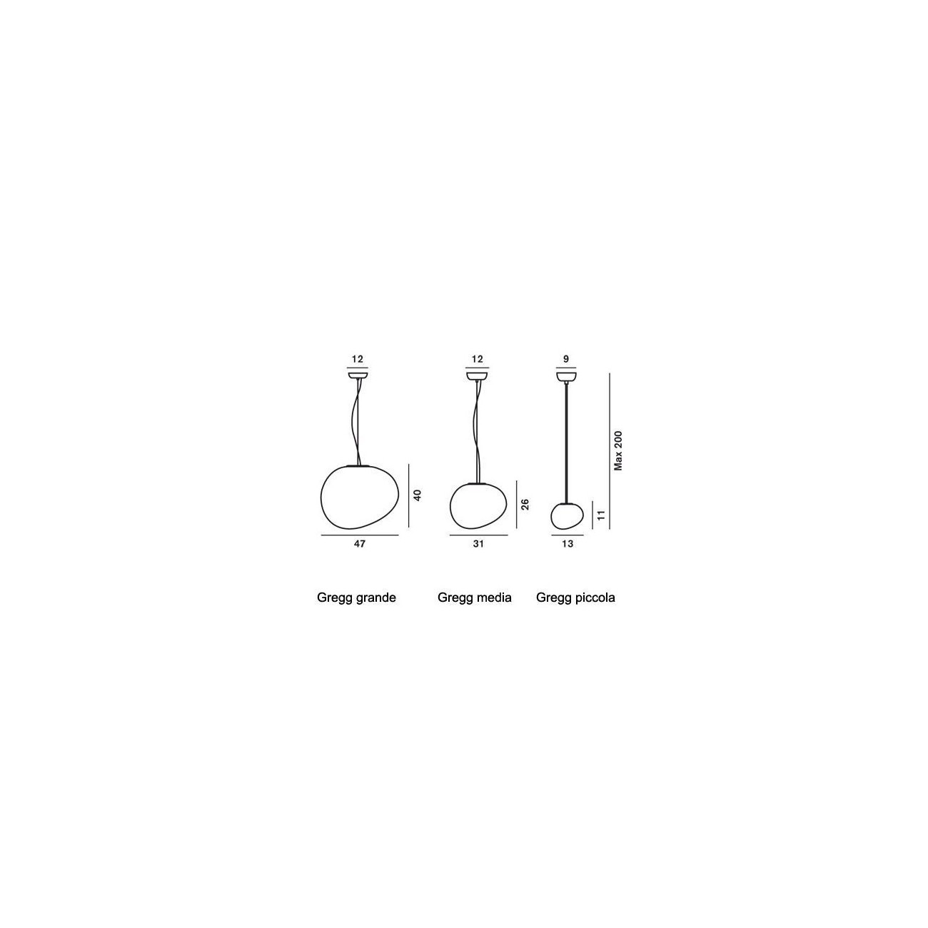 FOSCARINI LAMPADA SOSPENSIONE GREG MEDIA
