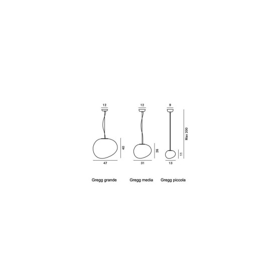 FOSCARINI LAMPADA SOSPENSIONE GREG MEDIA