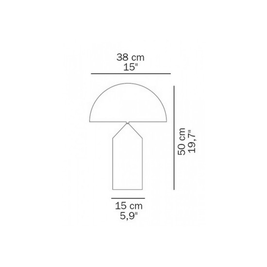 OLUCE ATOLLO LAMPADA PICCOLA DA TAVOLO IN METALLO