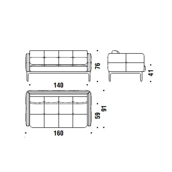 MOROSO MODERNISTA DIVANO 2 POSTI