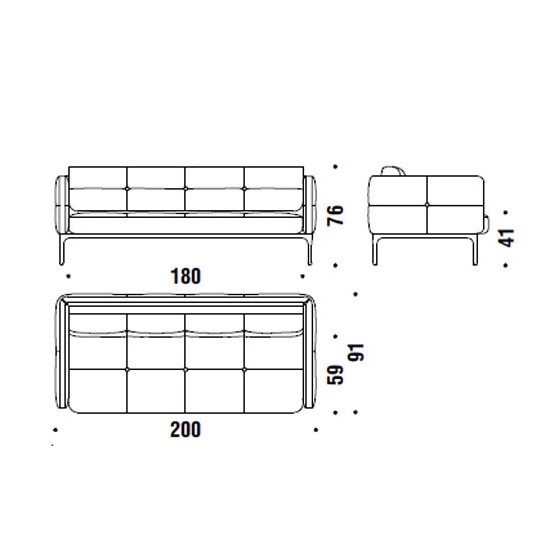 MOROSO MODERNISTA DIVANO 2 POSTI