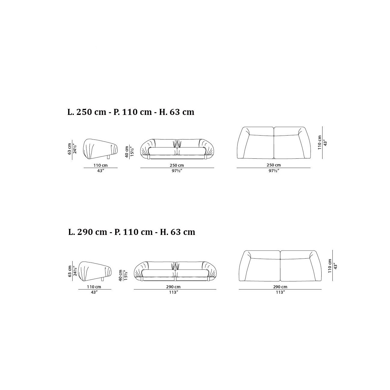 BAXTER FOLD DIVANO DUE/TRE POSTI