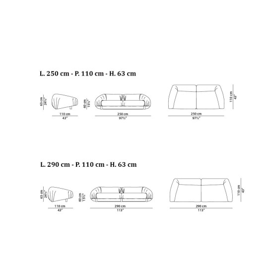 BAXTER FOLD DIVANO DUE/TRE POSTI